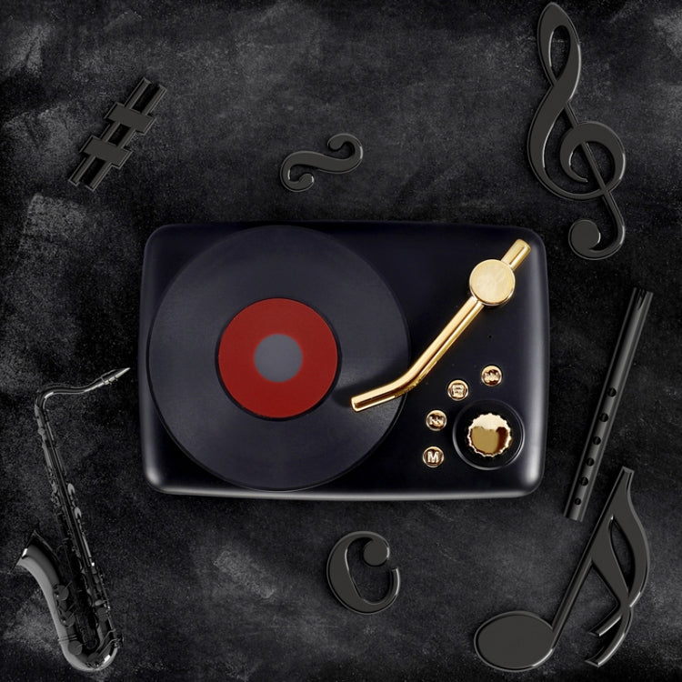 Stile retrò, antenna ricevente FM ad alta sensibilità incorporata, viaggio a lungo termine, T12 (Black)