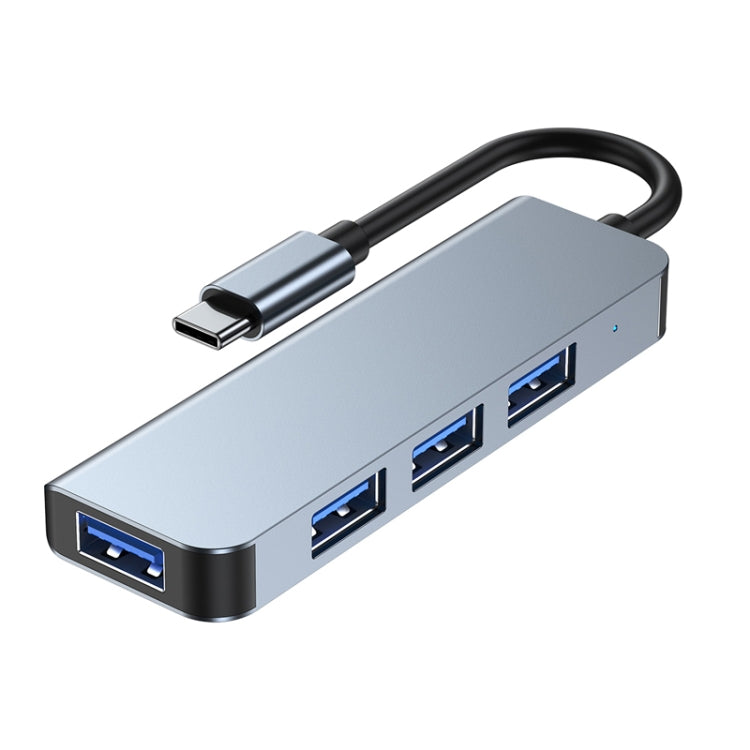 Hub USB 4 in 1 Tipo C con 3 porte USB 2.0 e 1 USB 3.0