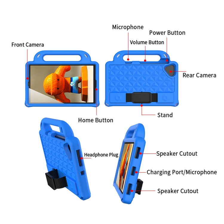 Custodia protettiva antiurto con custodia antiurto in EVA serie Diamond con supporto e cinturino, For Galaxy Tab A7 Lite T220 / T225, For Galaxy Tab A 8.0 T290 / T295 2019, For Galaxy Tab A 8.4 T307/T307U 2020
