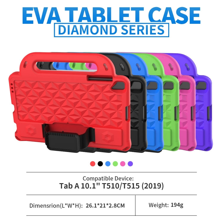Custodia protettiva antiurto con custodia antiurto in EVA serie Diamond con supporto e cinturino, For Samsung Galaxy Tab A 10.1 2019 T510/T515