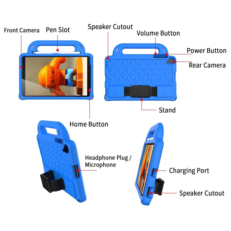 Custodia protettiva antiurto con custodia antiurto in EVA serie Diamond con supporto e cinturino, For Samsung Galaxy Tab A 10.1 2019 T510/T515
