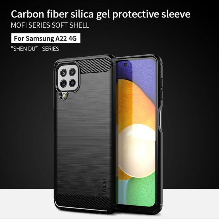 Custodia morbida in TPU in fibra di carbonio con trama spazzolata serie MOFI Gentleness, For Samsung Galaxy A22 4G, For Nokia G10 / G20 / 6.3, For Google Pixel 6