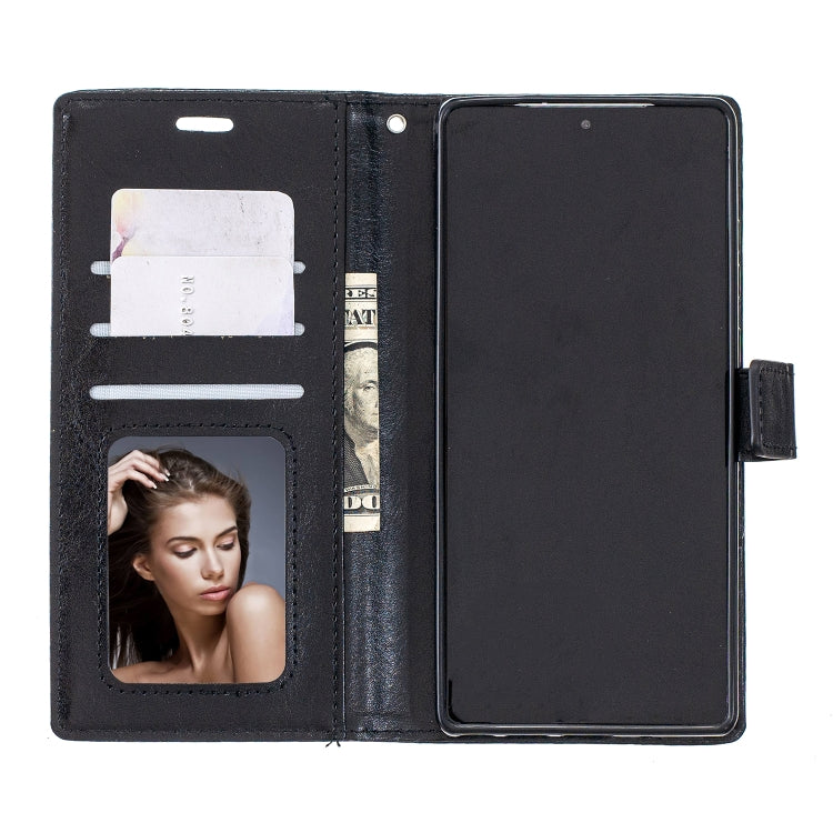Per Samsung Galaxy A12 Custodia in pelle a vibrazione orizzontale con struttura Crazy Horse con supporto e slot per schede e portafoglio e cornice per foto, For Galaxy A12