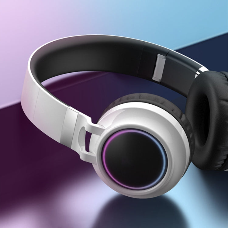 Cuffie Bluetooth 5.0 LED colorate Cuffie stereo HiFi wireless pieghevoli con microfono, supporto TF Card / 3,5 mm AUX