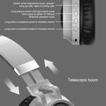 Cuffie Bluetooth 5.0 LED colorate Cuffie stereo HiFi wireless pieghevoli con microfono, supporto TF Card / 3,5 mm AUX