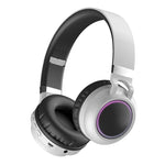 Cuffie Bluetooth 5.0 LED colorate Cuffie stereo HiFi wireless pieghevoli con microfono, supporto TF Card / 3,5 mm AUX