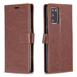 Per Samsung Galaxy A02s Versione UE Crazy Horse Texture Custodia in pelle a conchiglia orizzontale con supporto e fessure per carte e portafoglio e cornice per foto, For Samsung Galaxy A02s EU Version