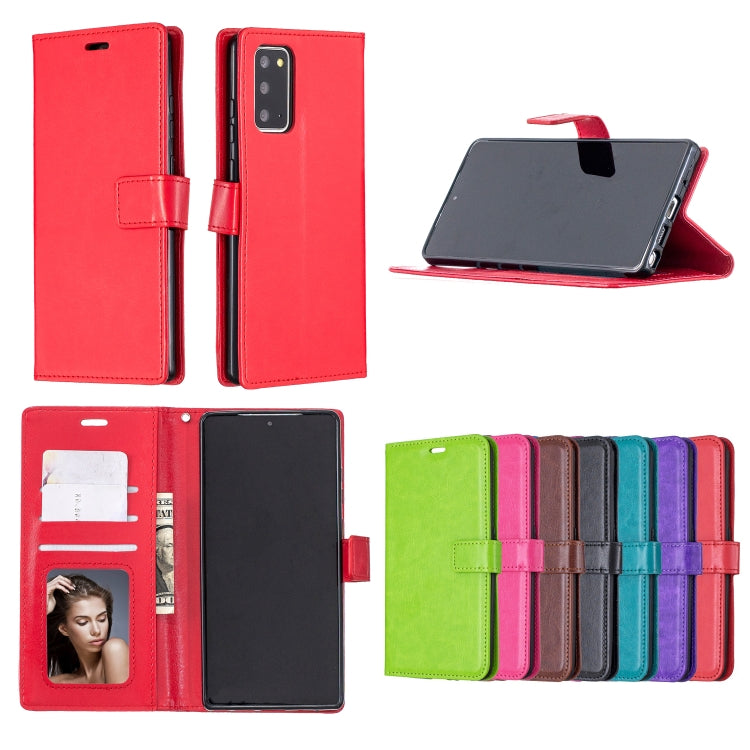 Per Samsung Galaxy A02s Versione UE Crazy Horse Texture Custodia in pelle a conchiglia orizzontale con supporto e fessure per carte e portafoglio e cornice per foto, For Samsung Galaxy A02s EU Version