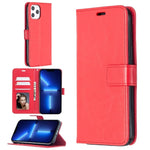 Custodia in pelle con apertura orizzontale Crazy Horse Texture con supporto e fessure per carte e portafoglio e cornice per foto per iPhone 13 Pro Max, For iPhone 13 Pro Max