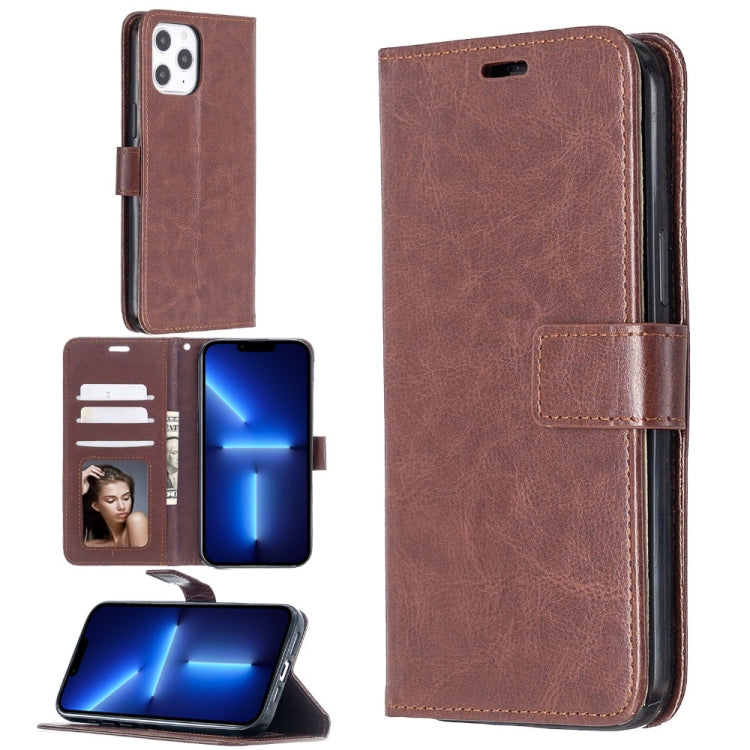 Custodia in pelle con apertura orizzontale Crazy Horse Texture con supporto e fessure per carte e portafoglio e cornice per foto per iPhone 13 Pro Max, For iPhone 13 Pro Max