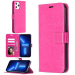 Custodia in pelle con apertura orizzontale Crazy Horse Texture con supporto e fessure per carte e portafoglio e cornice per foto per iPhone 13 Pro Max, For iPhone 13 Pro Max
