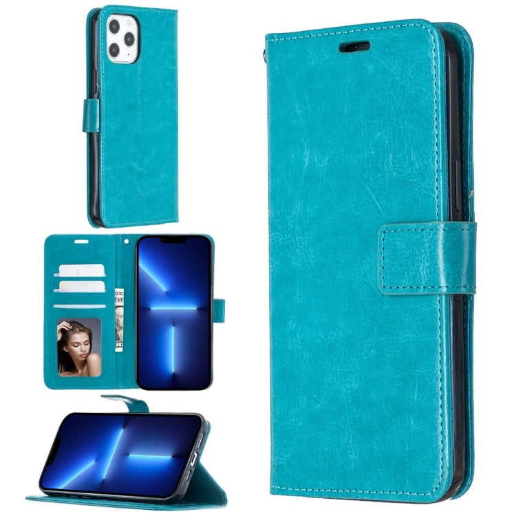 Custodia in pelle con apertura orizzontale Crazy Horse Texture con supporto e fessure per carte e portafoglio e cornice per foto per iPhone 13 Pro Max, For iPhone 13 Pro Max
