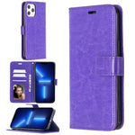 Custodia in pelle con apertura orizzontale Crazy Horse Texture con supporto e fessure per carte e portafoglio e cornice per foto per iPhone 13 Pro Max, For iPhone 13 Pro Max