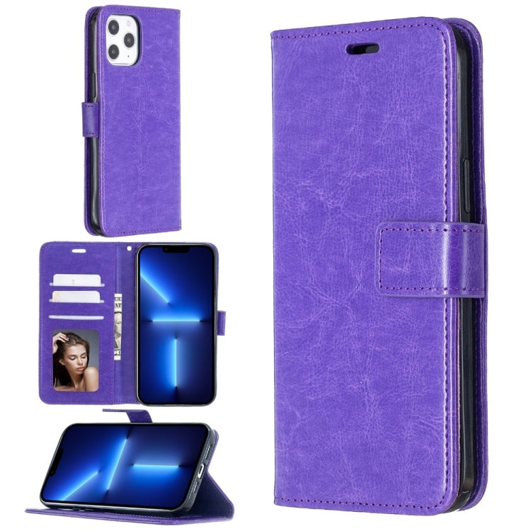 Custodia in pelle con apertura orizzontale Crazy Horse Texture con supporto e fessure per carte e portafoglio e cornice per foto per iPhone 13 Pro Max, For iPhone 13 Pro Max