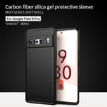 Custodia morbida in TPU in fibra di carbonio con trama spazzolata serie MOFI Gentleness, For Google Pixel 6 Pro