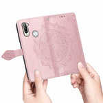 Custodia in pelle flip orizzontale goffrata fiore mandala con staffa / slot per schede / portafoglio / cordino, For ZTE Libero 5G, For TECNO SPARK 6