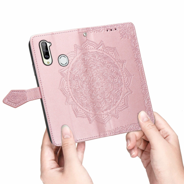 Custodia in pelle flip orizzontale goffrata fiore mandala con staffa / slot per schede / portafoglio / cordino, For ZTE Libero 5G, For TECNO SPARK 6