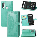 Custodia in pelle flip orizzontale goffrata fiore mandala con staffa / slot per schede / portafoglio / cordino, For ZTE Libero 5G, For TECNO SPARK 6