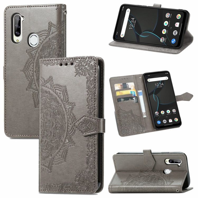 Custodia in pelle flip orizzontale goffrata fiore mandala con staffa / slot per schede / portafoglio / cordino, For ZTE Libero 5G, For TECNO SPARK 6