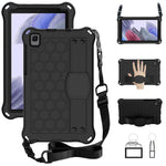 Design a nido d'ape Materiale EVA + PC Guscio protettivo piatto anticaduta a quattro angoli con cinturino, For Samsung Galaxy A7 Lite T220 / T225