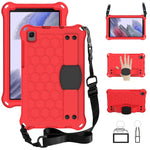 Design a nido d'ape Materiale EVA + PC Guscio protettivo piatto anticaduta a quattro angoli con cinturino, For Samsung Galaxy A7 Lite T220 / T225