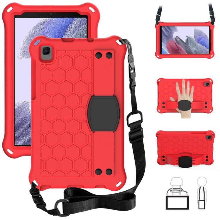 Design a nido d'ape Materiale EVA + PC Guscio protettivo piatto anticaduta a quattro angoli con cinturino, For Samsung Galaxy A7 Lite T220 / T225