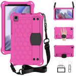 Design a nido d'ape Materiale EVA + PC Guscio protettivo piatto anticaduta a quattro angoli con cinturino, For Samsung Galaxy A7 Lite T220 / T225
