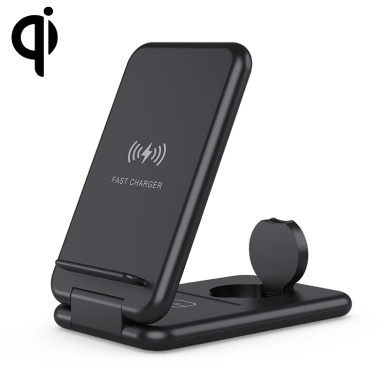 15W 3 in 1 Supporto per telefono pieghevole Qi Fast Wireless Charger Station per iPhone e iWatch e Airpods