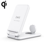 15W 3 in 1 Supporto per telefono pieghevole Qi Fast Wireless Charger Station per iPhone e iWatch e Airpods