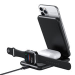 15W 3 in 1 Supporto per telefono pieghevole Qi Fast Wireless Charger Station per iPhone e iWatch e Airpods