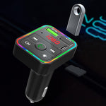 Trasmettitore FM per auto F2 Lettore caricatore USB MP3 con retroilluminazione a LED Trasmettitore FM con kit lettore per auto trasmettitore Bluetooth, F2