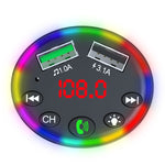 F9 Lettore modulatore MP3 per auto Ricevitore audio vivavoce wireless Kit per auto trasmettitore FM con caricatore rapido doppio USB, F9