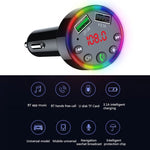 F9 Lettore modulatore MP3 per auto Ricevitore audio vivavoce wireless Kit per auto trasmettitore FM con caricatore rapido doppio USB, F9