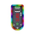 F7 Lettore MP3 per auto 12V Luce respiratoria colorata QC3.1 Wireless Doppia porta Ricarica rapida PD, F7