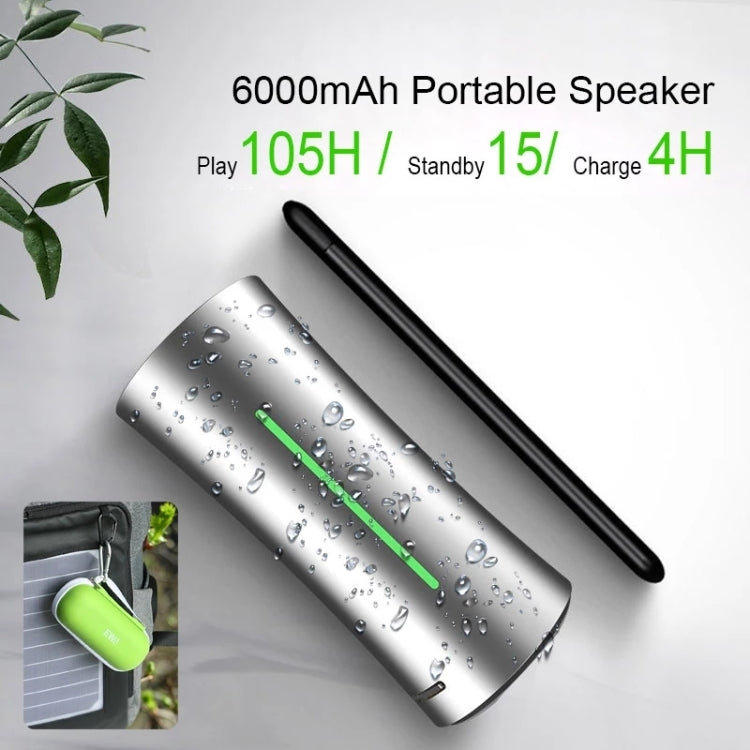 EWA A115 Altoparlante Bluetooth portatile in metallo 105H Power Hifi Stereo Subwoofer esterno