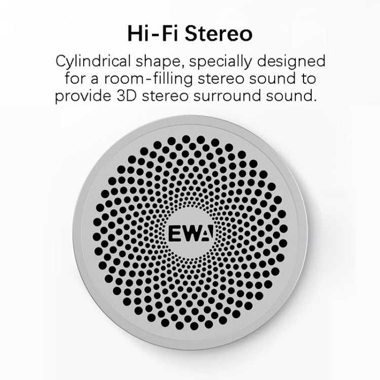 EWA A115 Altoparlante Bluetooth portatile in metallo 105H Power Hifi Stereo Subwoofer esterno