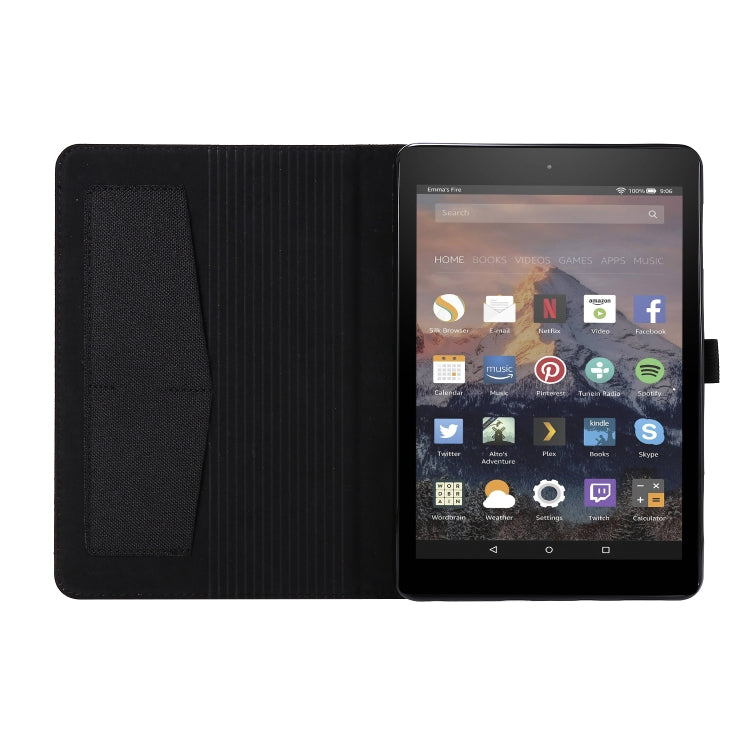 Flip orizzontale TPU + custodia protettiva in pelle PU tessuto con clip per biglietti da visita, For  Amazon Kindle Fire HD 10 2021