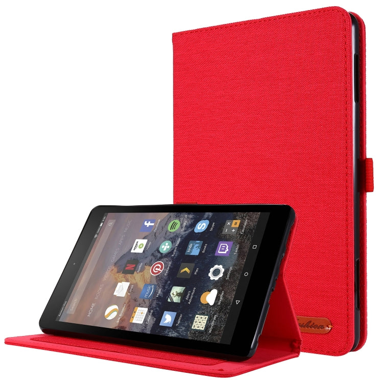 Flip orizzontale TPU + custodia protettiva in pelle PU tessuto con clip per biglietti da visita, For  Amazon Kindle Fire HD 10 2021