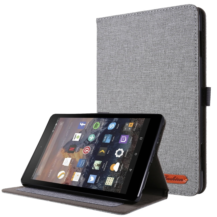 Flip orizzontale TPU + custodia protettiva in pelle PU tessuto con clip per biglietti da visita, For  Amazon Kindle Fire HD 10 2021