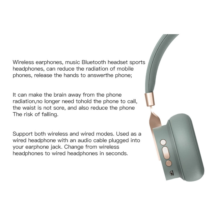 P3 Wireless 5.0 Super Bass HIFI Cuffie da gioco stereo con microfono, supporto TF / FM / AUX