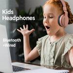 BOBo Kids Gift Bluetooth 5.0 Auricolare wireless stereo con cancellazione del rumore dei bassi con microfono, supporto TF Card / FM / AUX-in