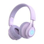 BT06C Cuffie wireless Bluetooth 5.0 carine per bambini con supporto luce LED per microfono Aux-in