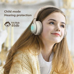 BT06C Cuffie wireless Bluetooth 5.0 carine per bambini con supporto luce LED per microfono Aux-in