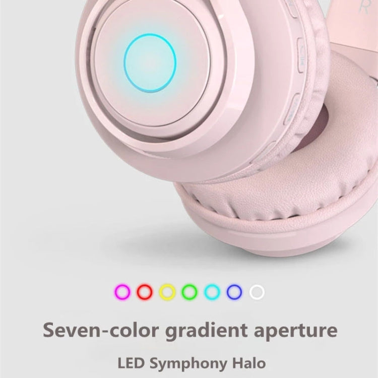 BT06C Cuffie wireless Bluetooth 5.0 carine per bambini con supporto luce LED per microfono Aux-in