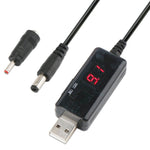 KWS-912V Convertitore boost USB Cavo convertitore CC da 5 V a 9 V 12 V + set di spine da 3,5x1,35 mm, 5V to 9V / 12V