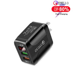 Caricatore rapido USB QC3.0 20W con display LED