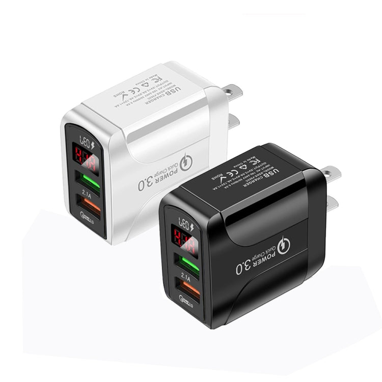 Caricatore rapido USB QC3.0 20W con display LED