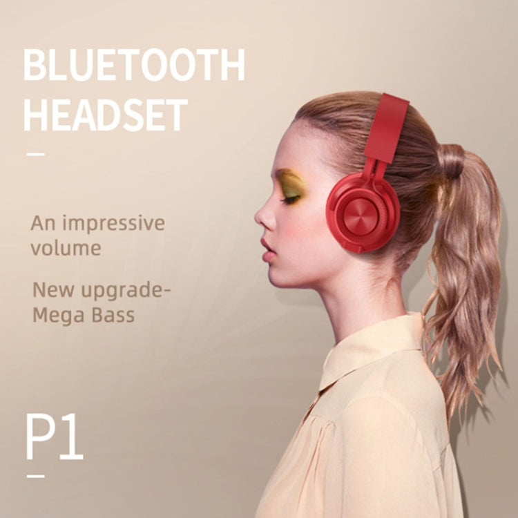 Fingertime P1 Wireless Bluetooth 5.0 Cuffie stereo in morbida pelle Cuffie pieghevoli Microfono incorporato per PC / Telefoni cellulari