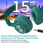 Fingertime P1 Wireless Bluetooth 5.0 Cuffie stereo in morbida pelle Cuffie pieghevoli Microfono incorporato per PC / Telefoni cellulari