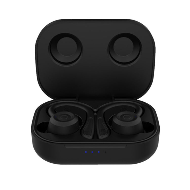 T20 TWS Bluetooth Hooks Cuffie sportive wireless con scatola di ricarica Auricolari impermeabili IPX6 con cancellazione del rumore